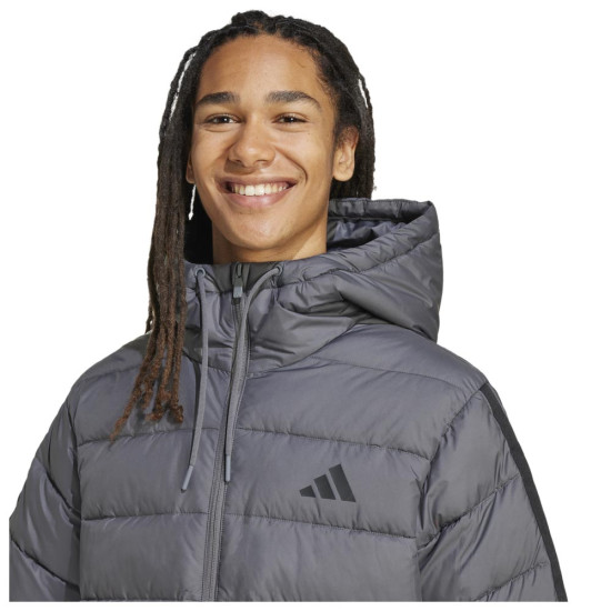 Adidas Ανδρικό μπουφάν Essentials Climawarm 3-Stripes Synthetic Down Hooded Jacket